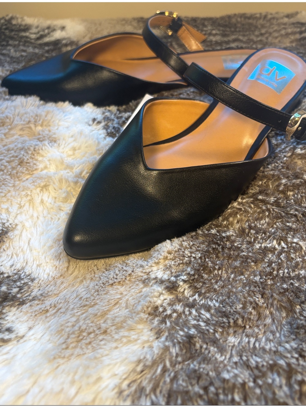 DV by Dolce Vita Black Pointed Slip on  Flats